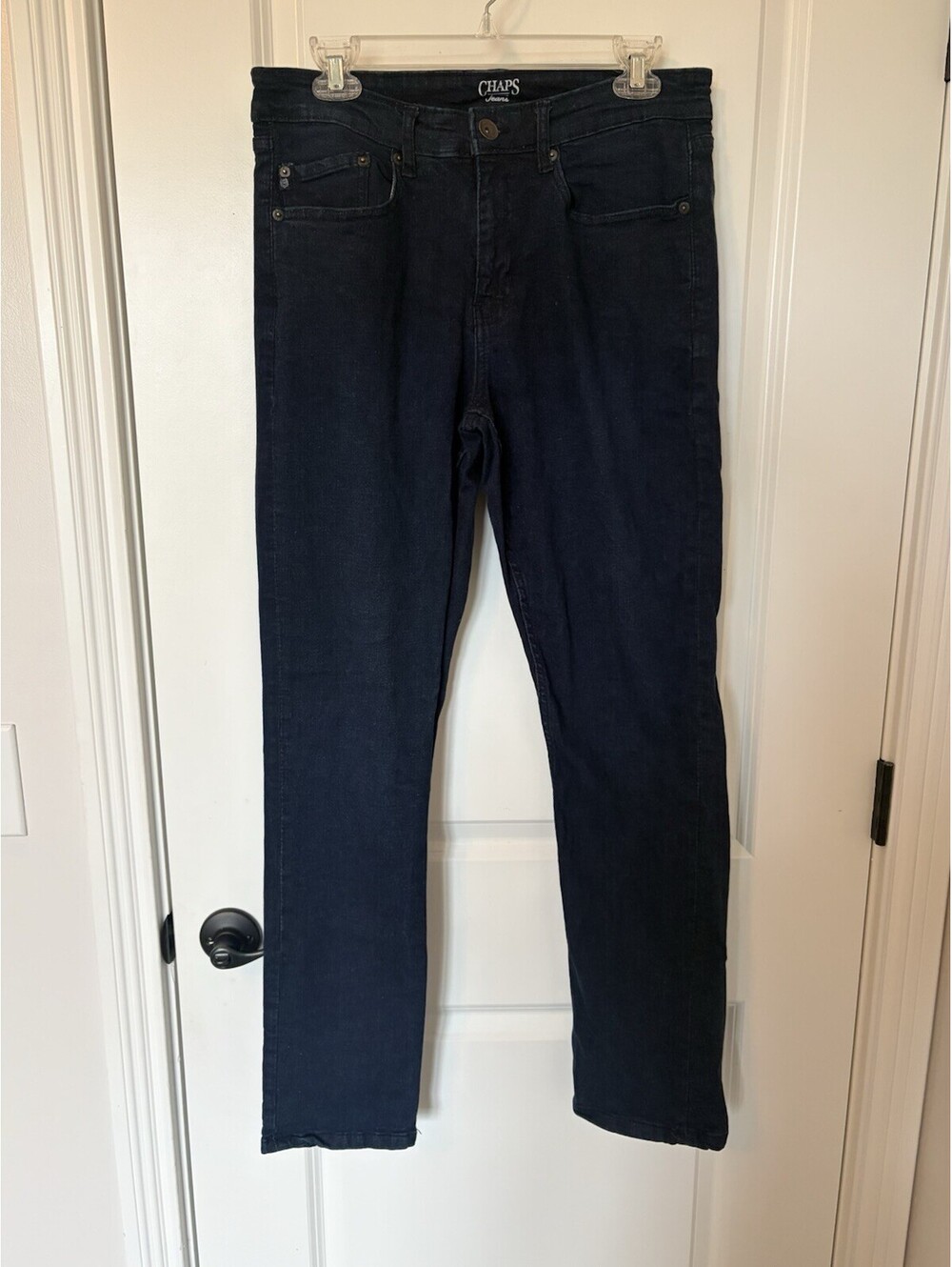Chaps Men’s Jeans 32x32 Slim Straight Dark Wash Indigo Classic